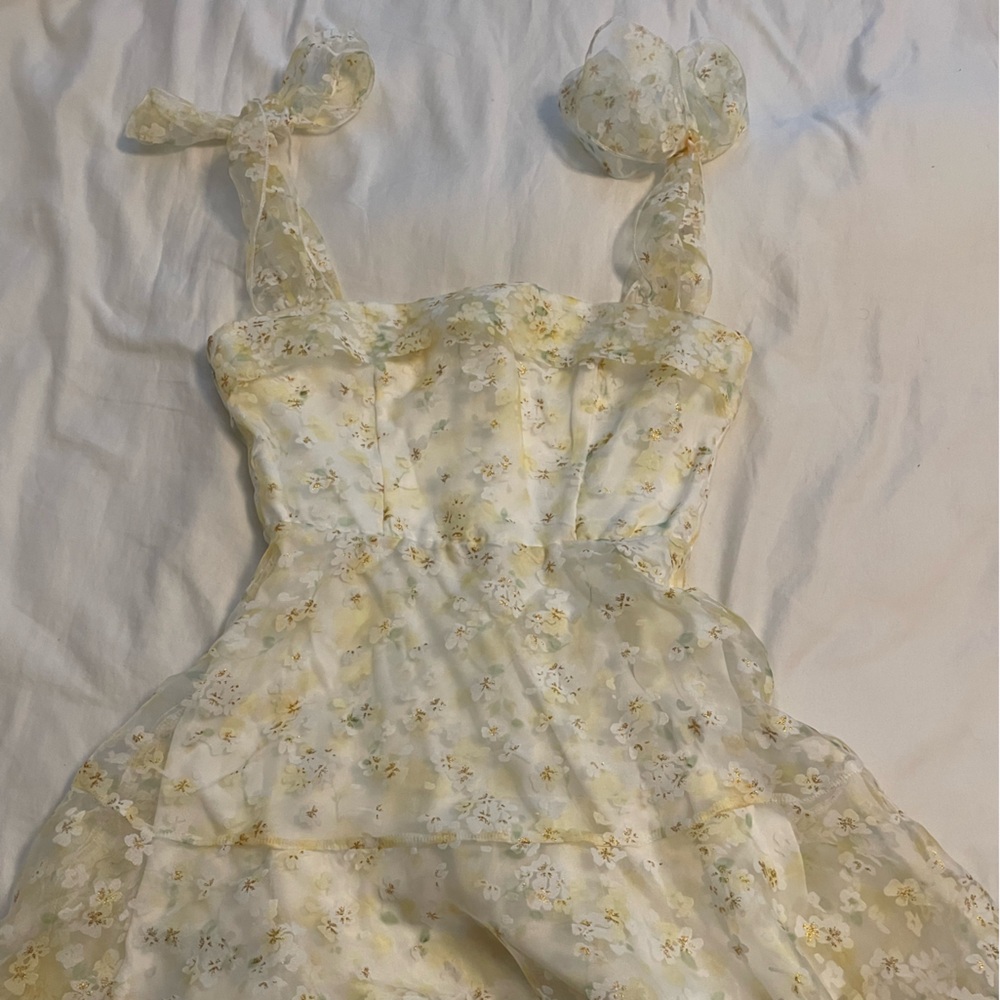 Lucy in the Sky Yellow Floral Kids Dress